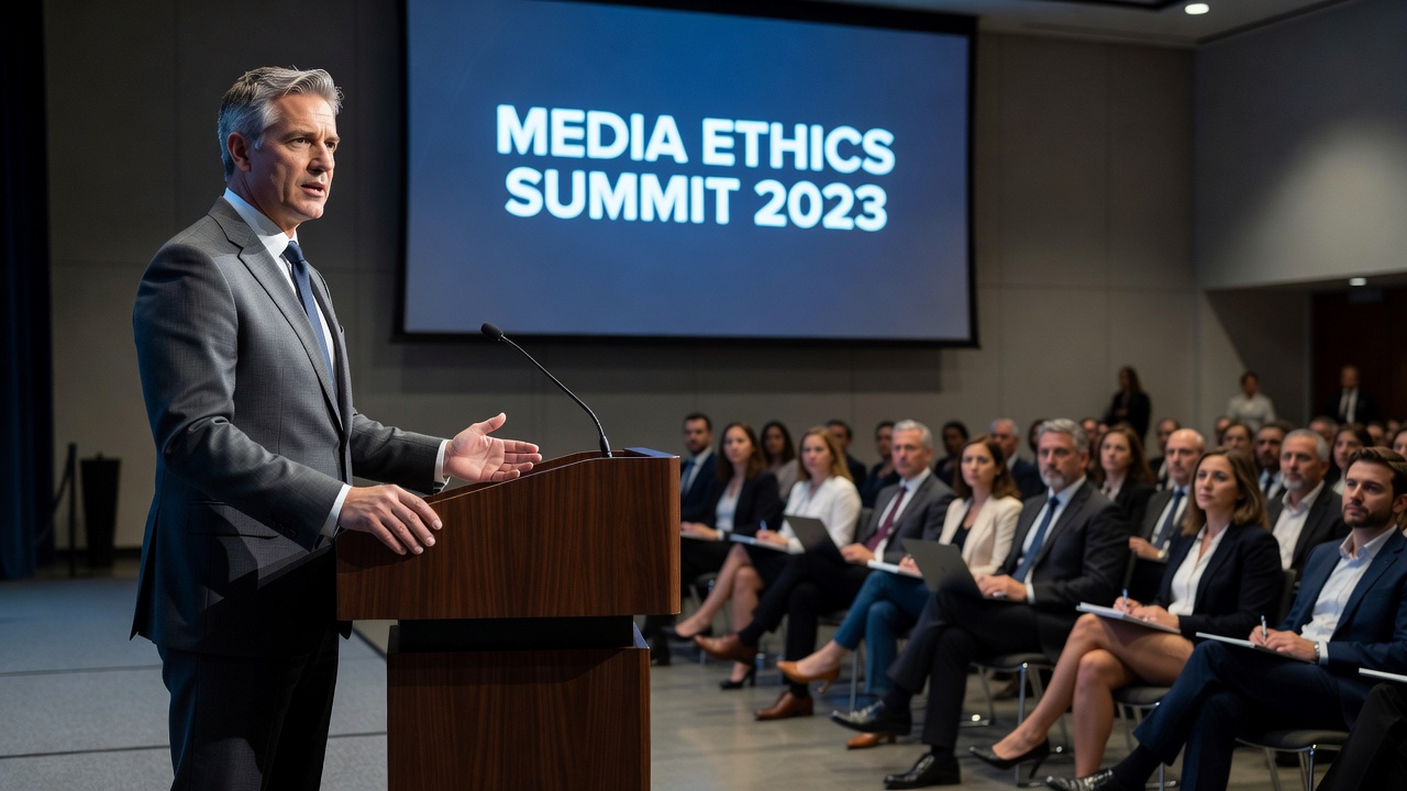 Vaughn Highlights Media Ethics in Summit Address